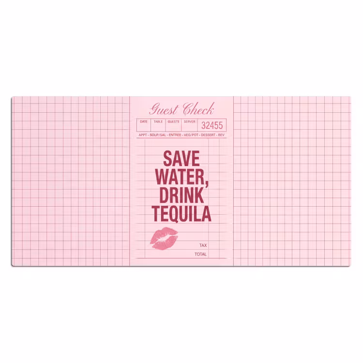 Bureau onderlegger - Humor - Drank - Tekst - Roze — 2