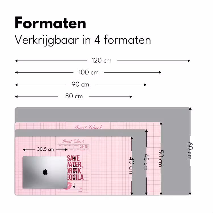 Bureau onderlegger - Humor - Drank - Tekst - Roze — 8