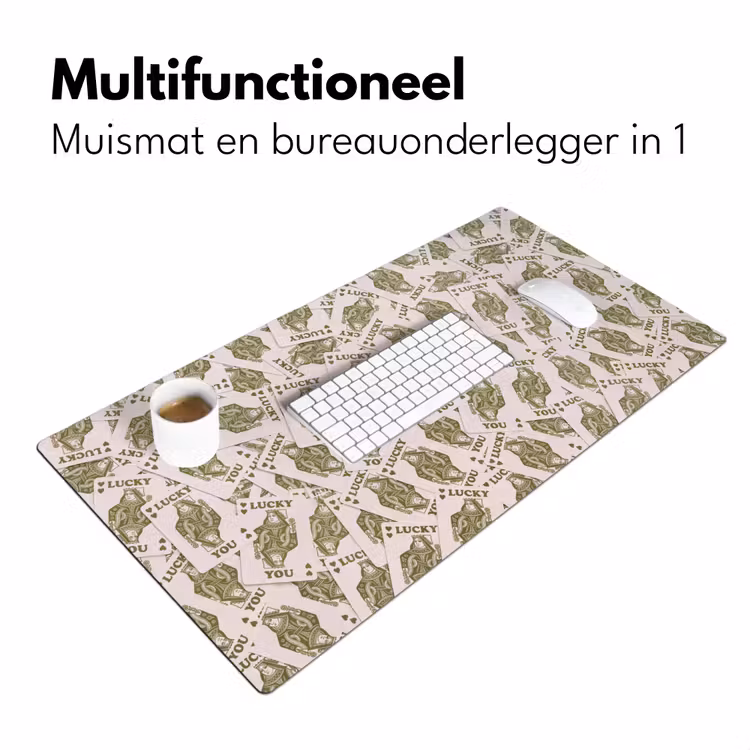 Bureau onderlegger - Kaarten - Koningin - Patroon - Groen - Spel — 7