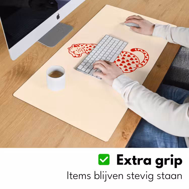 Bureau onderlegger - Kat - Harten - Dieren - Modern - Rood — 6