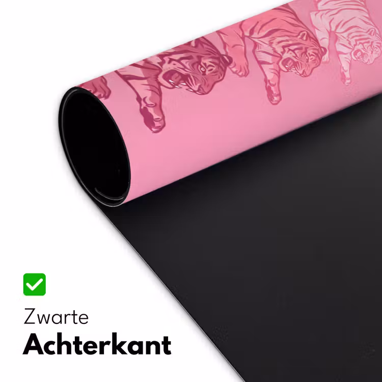 Bureau onderlegger - Kat - Springend - Dieren - Roze - Modern — 5