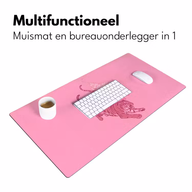 Bureau onderlegger - Kat - Springend - Dieren - Roze - Modern — 7