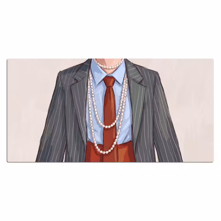 Bureau onderlegger - Kleding - Strik - Parels - Klassiek - Mode — 2