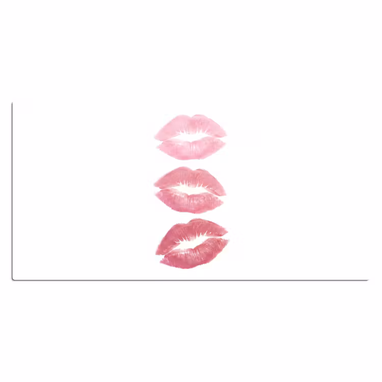 Bureau onderlegger - Lippen - Kusafdruk - Roze - Modern - Abstract — 2