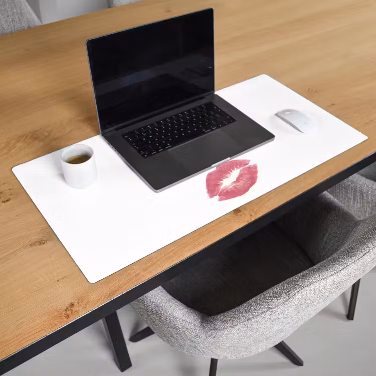 Bureau onderlegger - Lippen - Kusafdruk - Roze - Modern - Abstract — 3