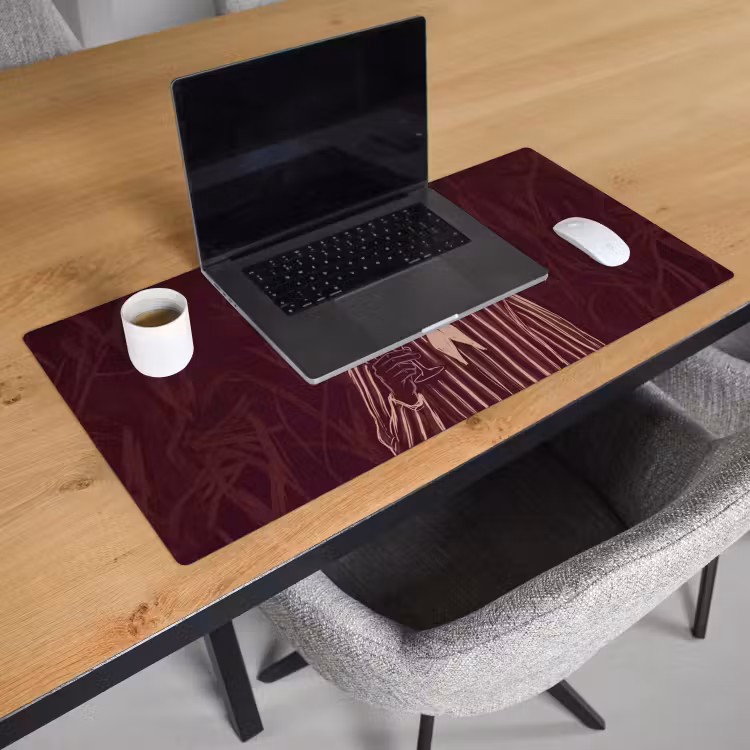 Bureau onderlegger - Mens - Hoed - Cocktail - Abstract - Bruin — 3