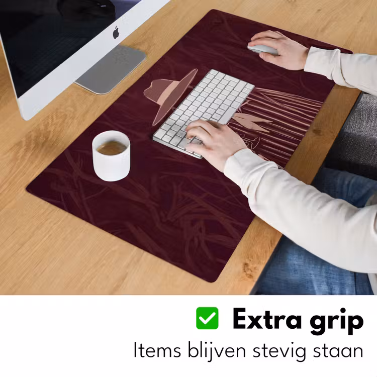Bureau onderlegger - Mens - Hoed - Cocktail - Abstract - Bruin — 6
