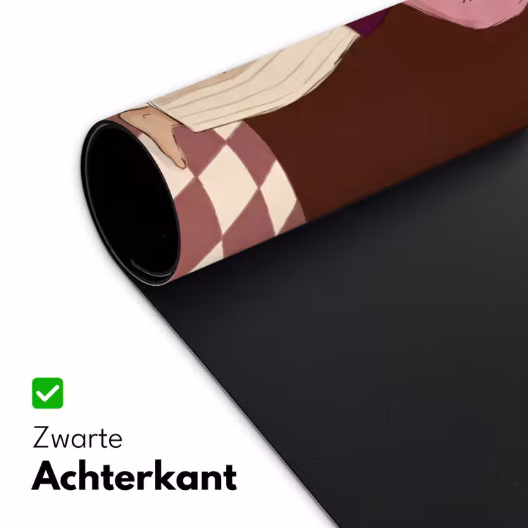 Bureau onderlegger - Mens - Hond - Dieren - Abstract - Roze — 5