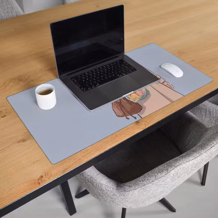 Bureau onderlegger - Mensen - Boodschappen - Stadsleven - Modern - Kleurrijk — 3