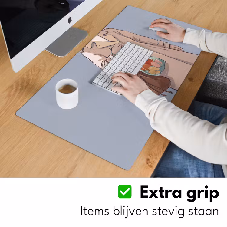 Bureau onderlegger - Mensen - Boodschappen - Stadsleven - Modern - Kleurrijk — 6