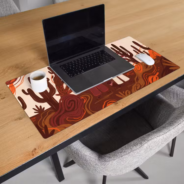 Bureau onderlegger - Mensen - Cowboykleding - Westerse stijl - Illustratie - Bruin — 3