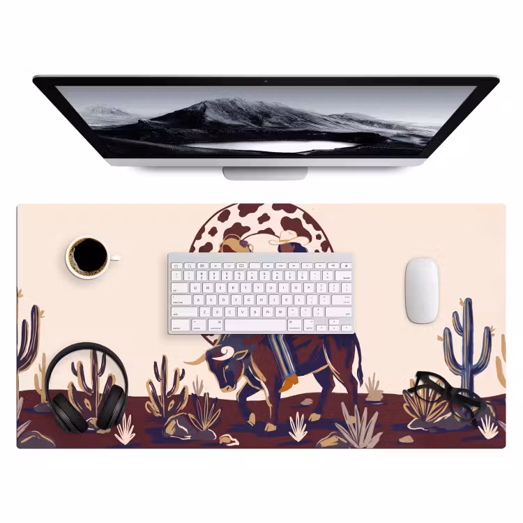 Bureau onderlegger - Mensen - Dieren - Cowboy - Abstract - Kleurrijk — 4