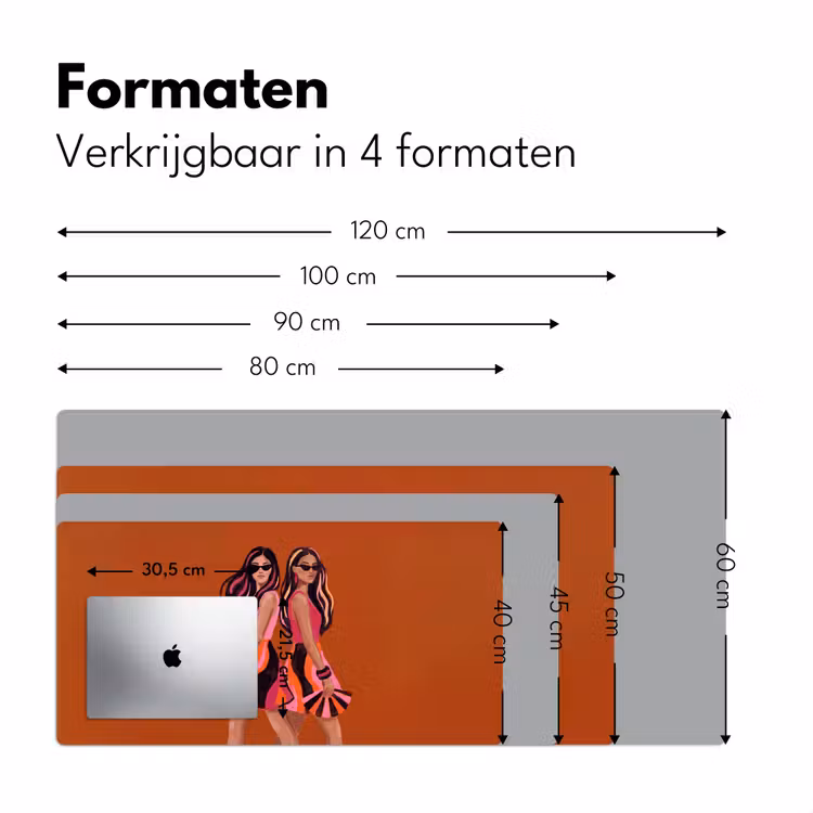 Bureau onderlegger - Mensen - Duo - Mode - Illustratie - Kleurrijk — 8