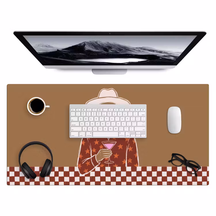 Bureau onderlegger - Mensen - Hoed - Cocktail - Abstract - Modern — 4