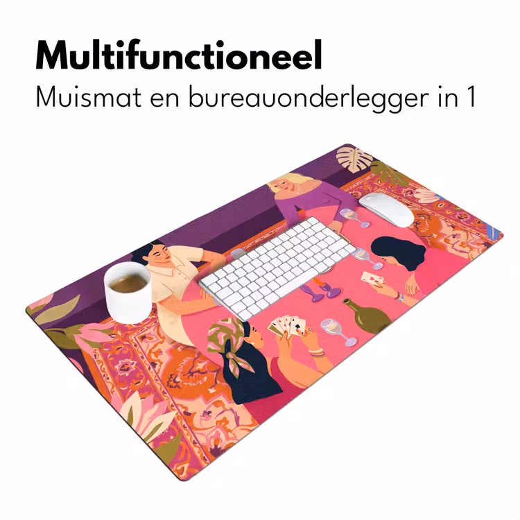 Bureau onderlegger - Mensen - Kaartspel - Interieur - Modern - Kleurrijk — 7
