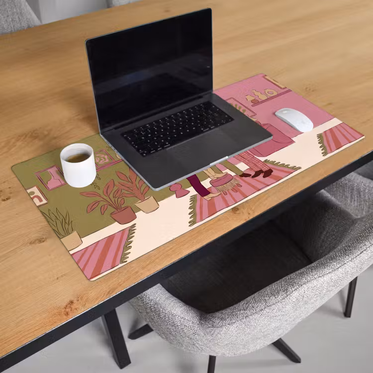 Bureau onderlegger - Mensen - Mannen - Hoeden - Retro - Interieur — 3