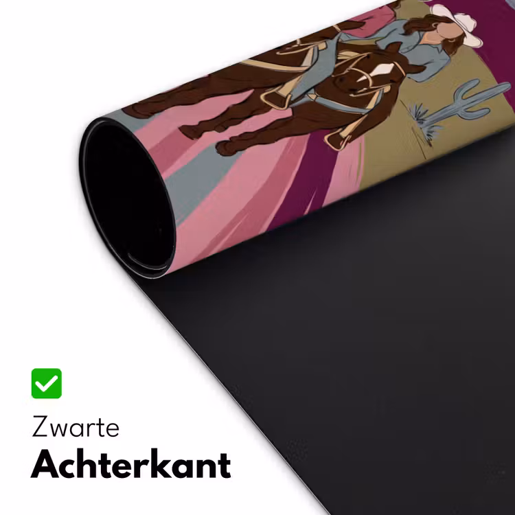 Bureau onderlegger - Mensen - Paard - Woestijn - Abstract - Roze — 5