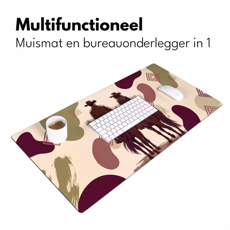 Bureau onderlegger - Mensen - Ruiters - Western - Illustratie - Bruin — 7
