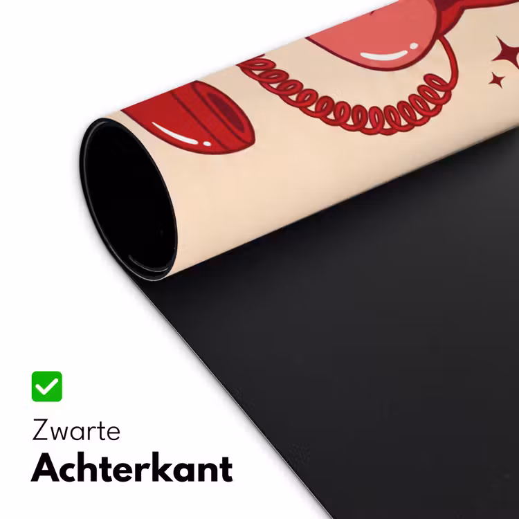 Bureau onderlegger - Mond - Telefoon - Popart - Rood - Illustratie — 5