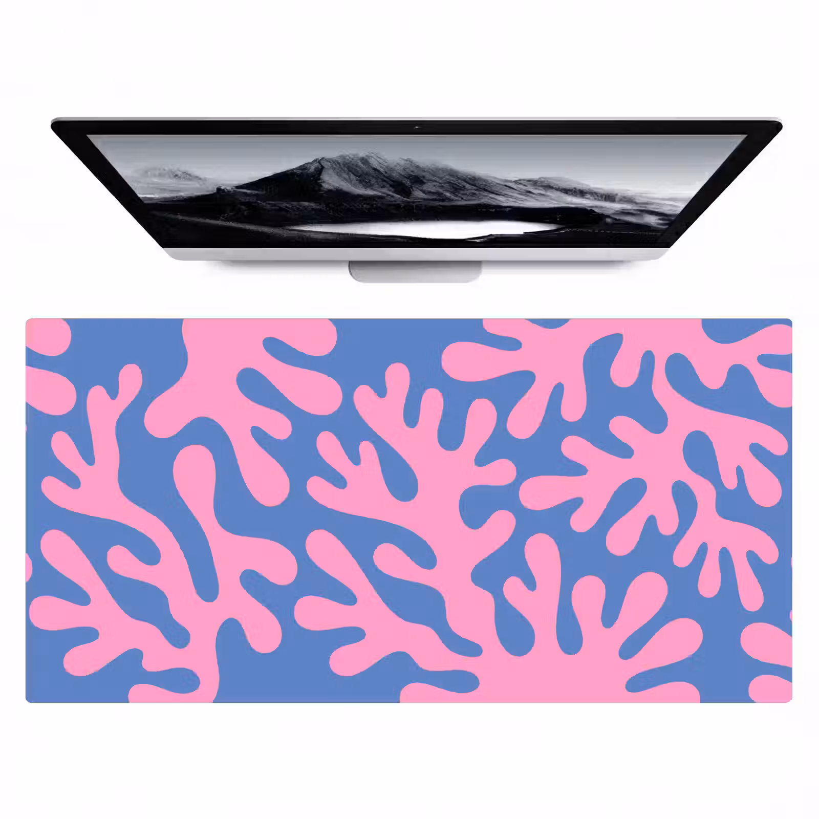Bureau onderlegger - Abstract - Vormen - Roze - Blauw — 1