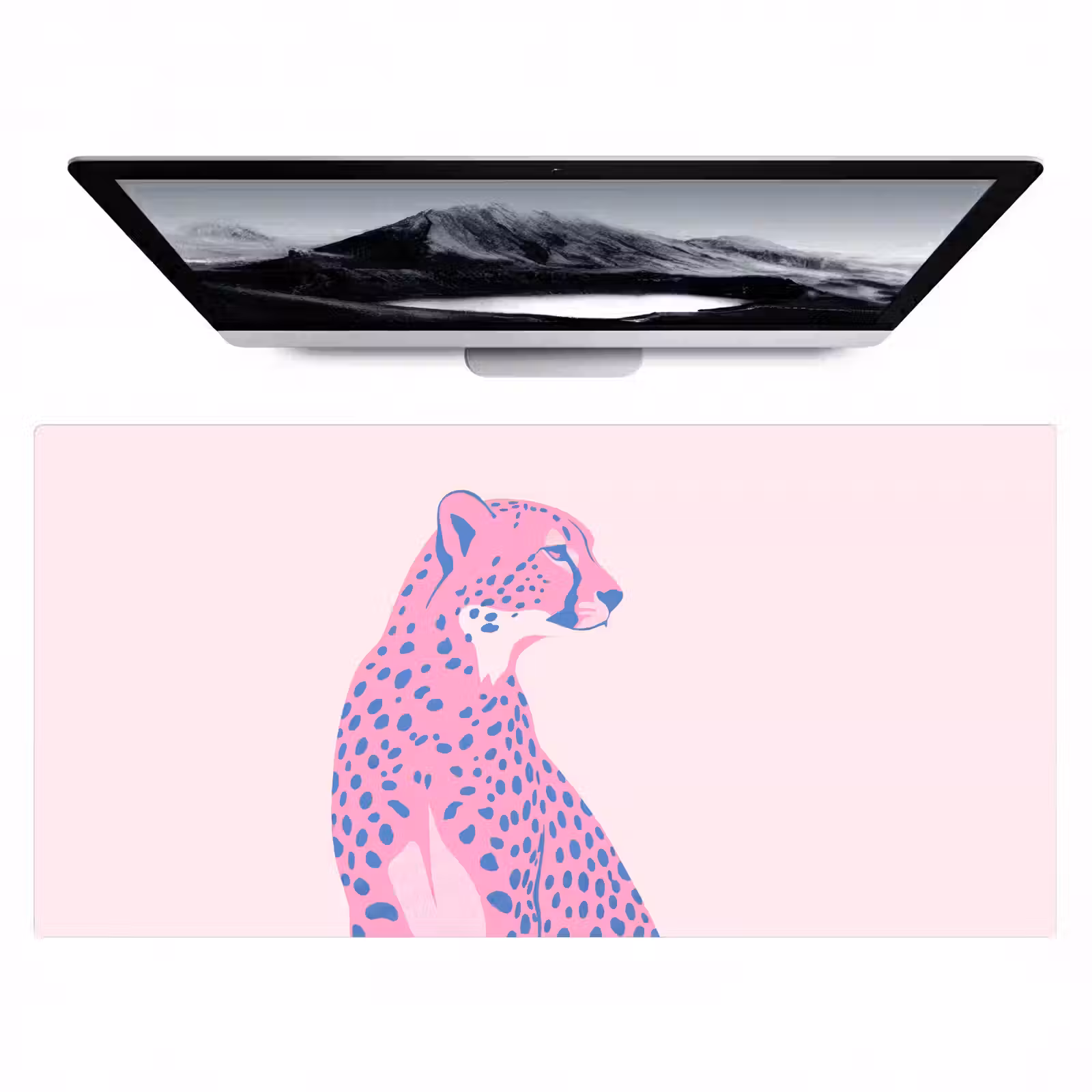 Bureau onderlegger - Dieren - Profiel - Abstract - Roze - Blauw — 1