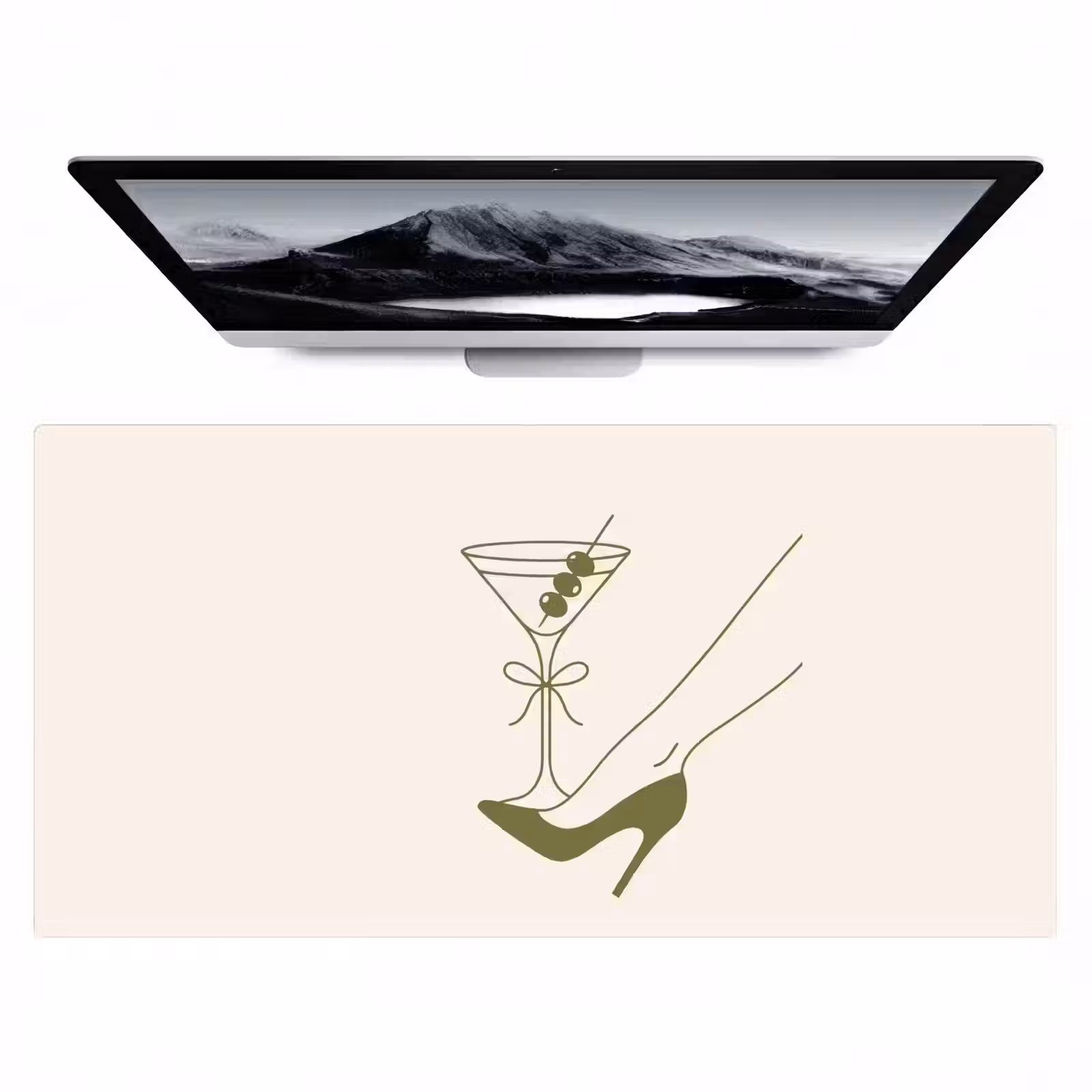Bureau onderlegger - Drank - Martini - Hoge hak - Mode - Groen — 1