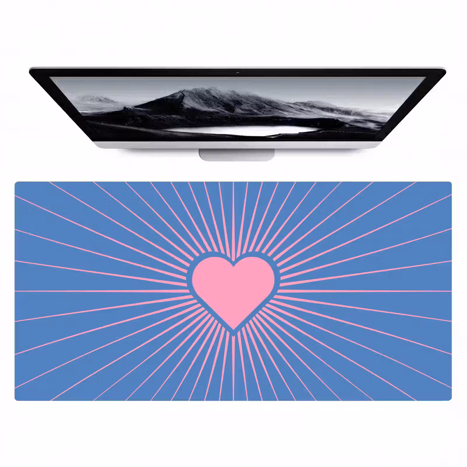 Bureau onderlegger - Hart - Stralen - Liefde - Modern - Roze — 1