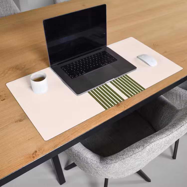 Bureau onderlegger - Abstract - Bogen - Modern - Groen - Kunst — 3