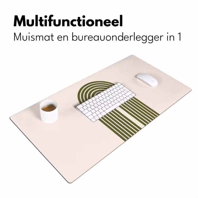 Bureau onderlegger - Abstract - Bogen - Modern - Groen - Kunst — 7