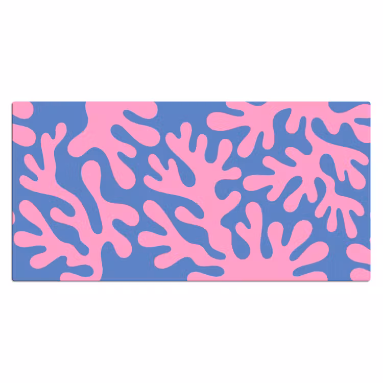 Bureau onderlegger - Abstract - Vormen - Roze - Blauw — 2