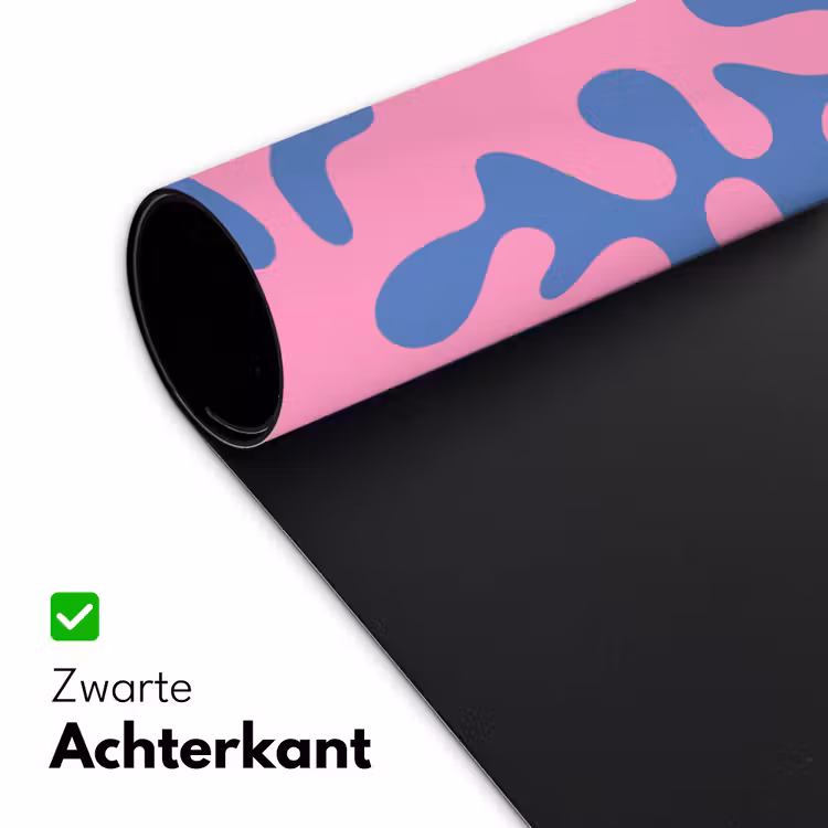 Bureau onderlegger - Abstract - Vormen - Roze - Blauw — 5
