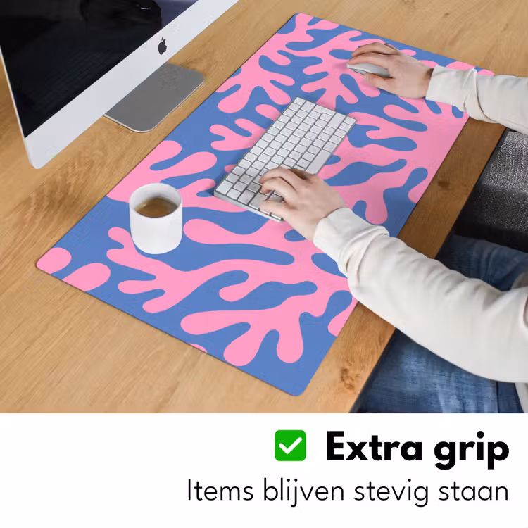 Bureau onderlegger - Abstract - Vormen - Roze - Blauw — 6