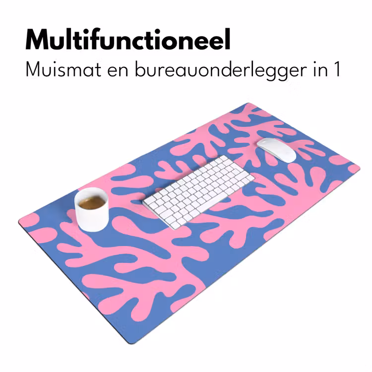 Bureau onderlegger - Abstract - Vormen - Roze - Blauw — 7