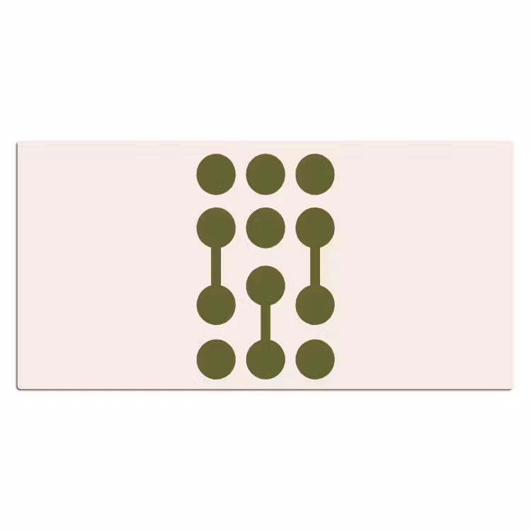 Bureau onderlegger - Cirkels - Geometrisch - Abstract - Modern - Groen — 2