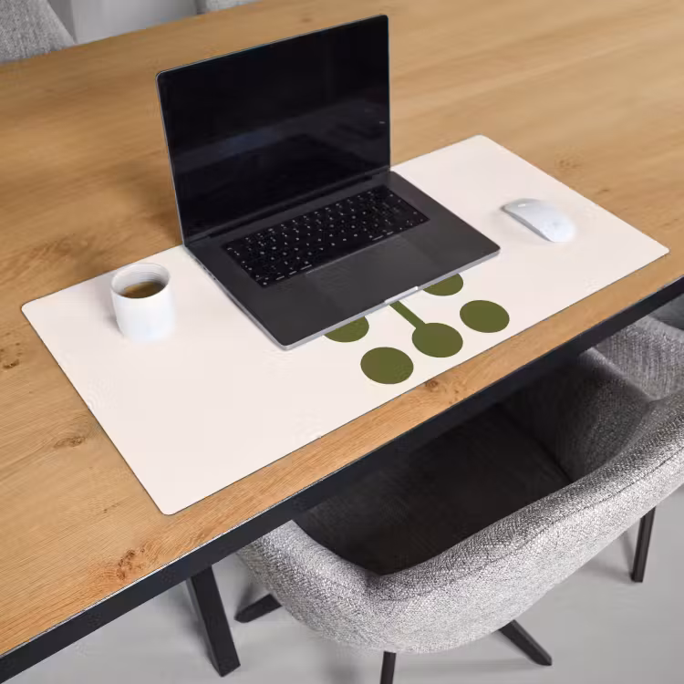 Bureau onderlegger - Cirkels - Geometrisch - Abstract - Modern - Groen — 3