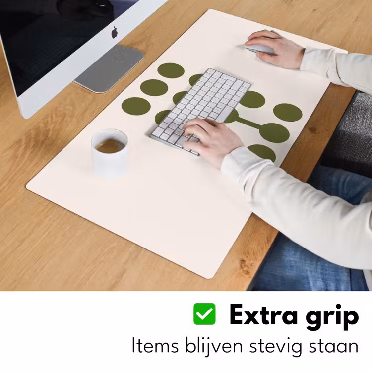 Bureau onderlegger - Cirkels - Geometrisch - Abstract - Modern - Groen — 6