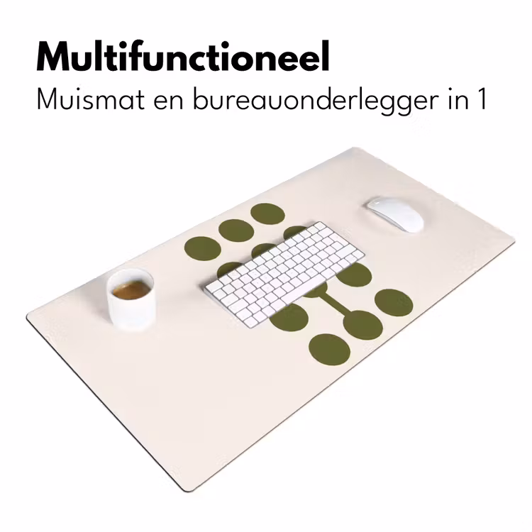 Bureau onderlegger - Cirkels - Geometrisch - Abstract - Modern - Groen — 7