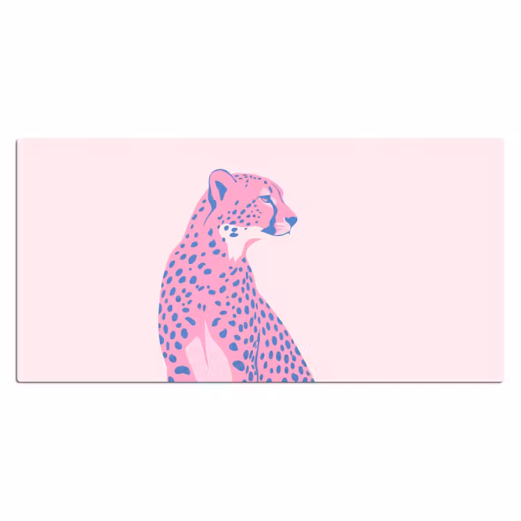 Bureau onderlegger - Dieren - Profiel - Abstract - Roze - Blauw — 2