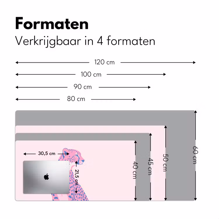 Bureau onderlegger - Dieren - Profiel - Abstract - Roze - Blauw — 8
