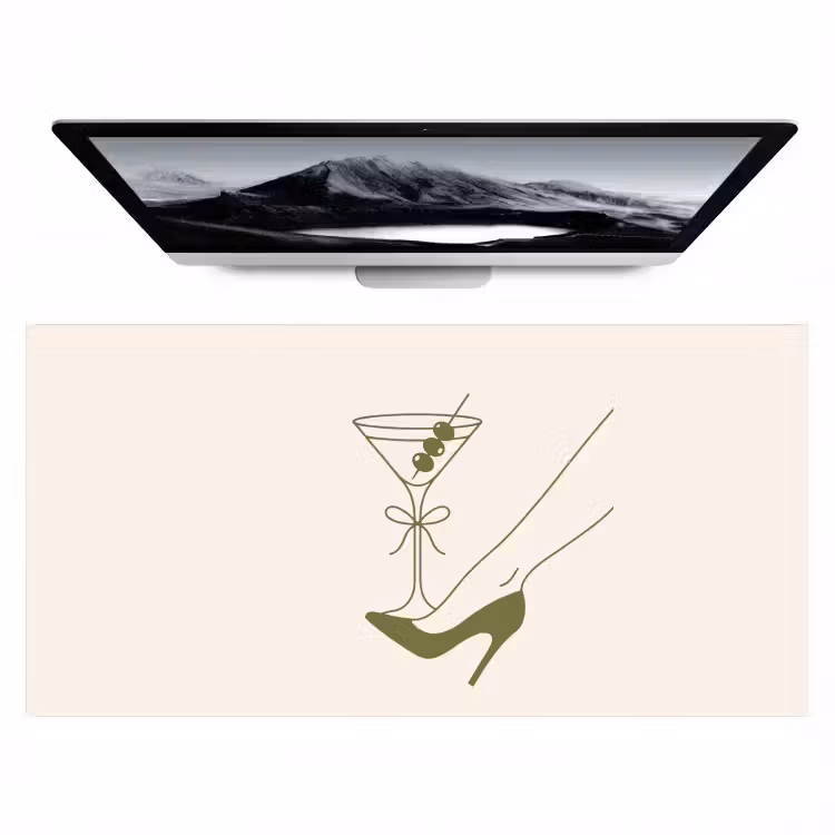 Bureau onderlegger - Drank - Martini - Hoge hak - Mode - Groen — 1