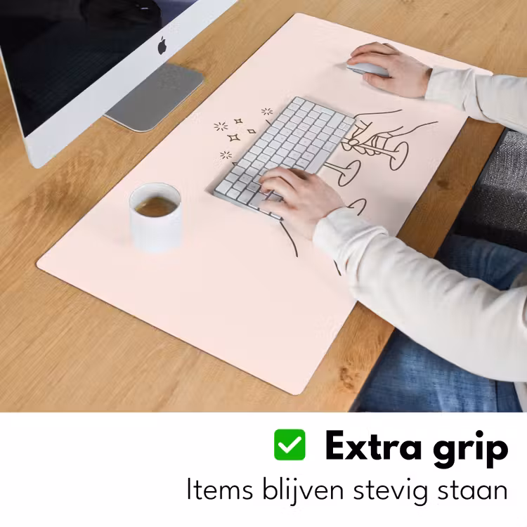 Bureau onderlegger - Drankjes - Feest - Proosten - Minimalistisch - Groen — 6