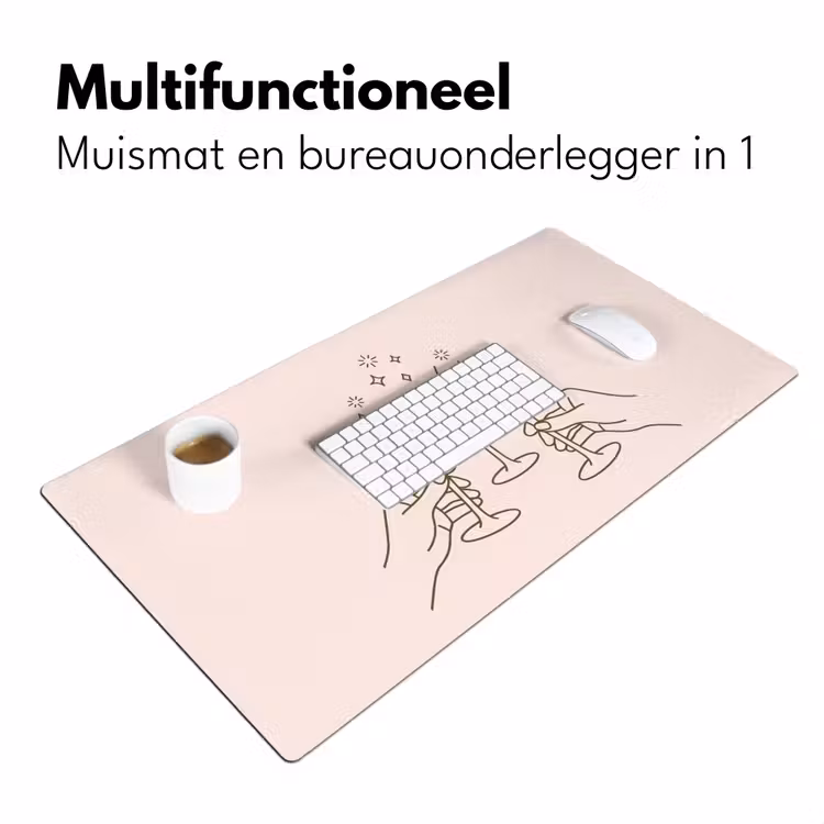 Bureau onderlegger - Drankjes - Feest - Proosten - Minimalistisch - Groen — 7
