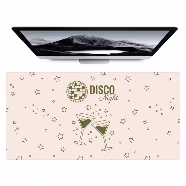 Bureau onderlegger - Feest - Disco - Drank - Illustratie - Groen — 1