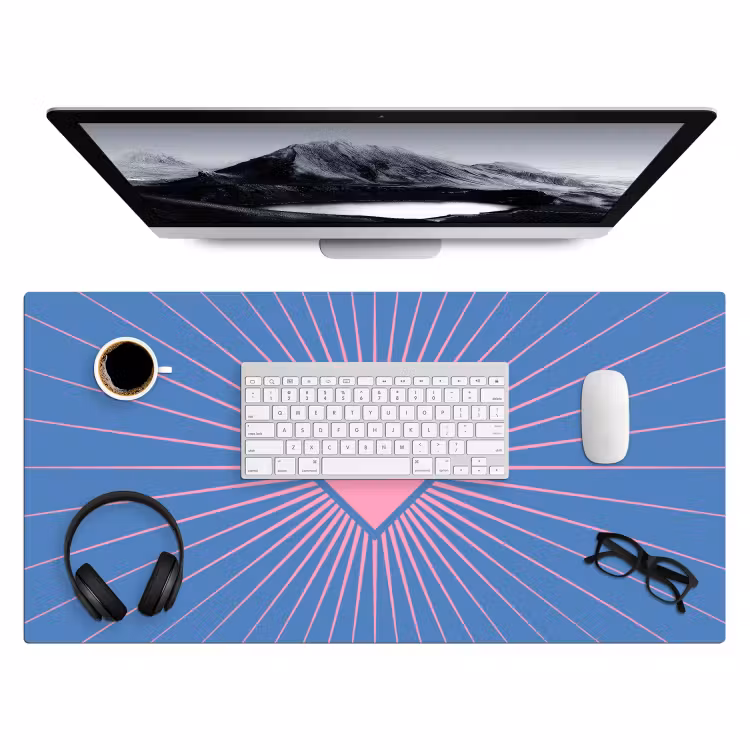 Bureau onderlegger - Hart - Stralen - Liefde - Modern - Roze — 4