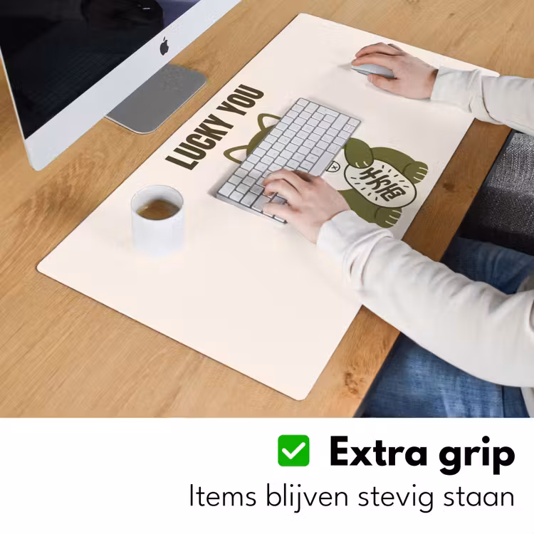 Bureau onderlegger - Kat - Geluk - Dieren - Modern - Groen — 6