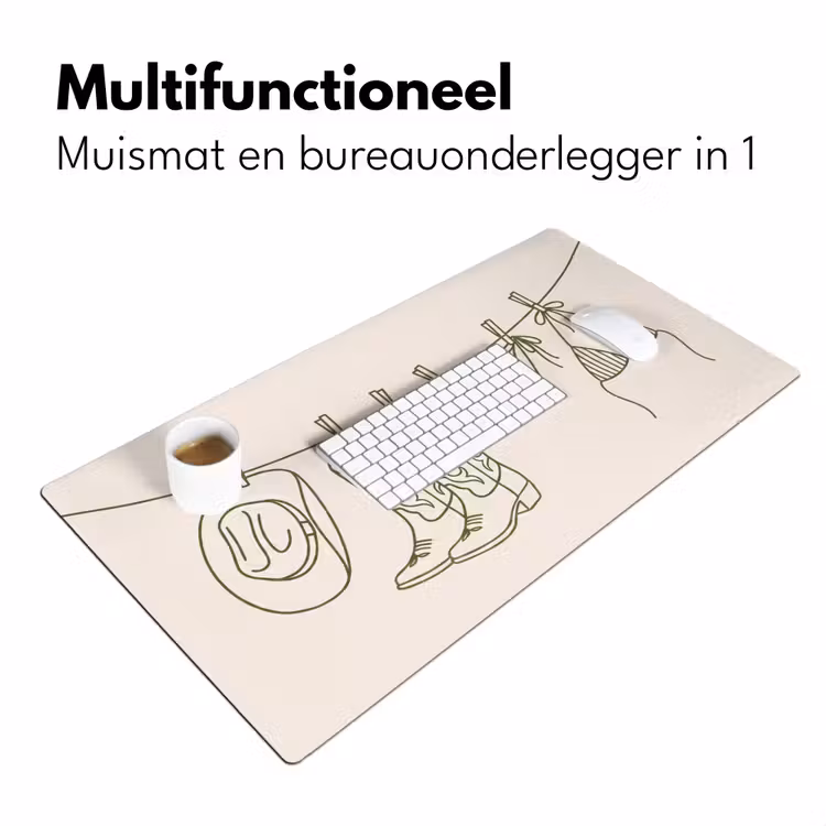 Bureau onderlegger - Kleding - Waslijn - Zomer - Lijntekening - Groen — 7