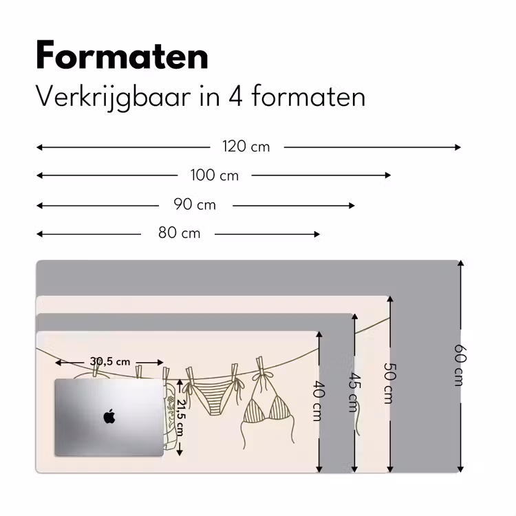 Bureau onderlegger - Kleding - Waslijn - Zomer - Lijntekening - Groen — 8