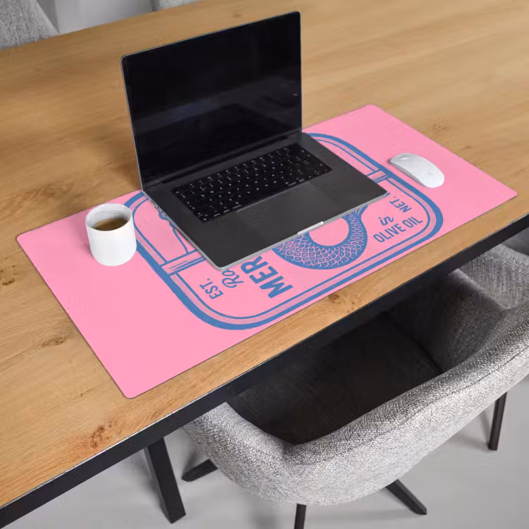 Bureau onderlegger - Meermin - Sardineblik - Illustratie - Roze - Retro — 3