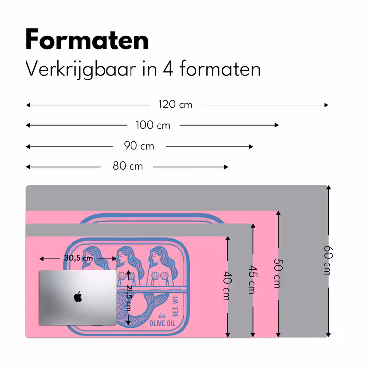 Bureau onderlegger - Meermin - Sardineblik - Illustratie - Roze - Retro — 8