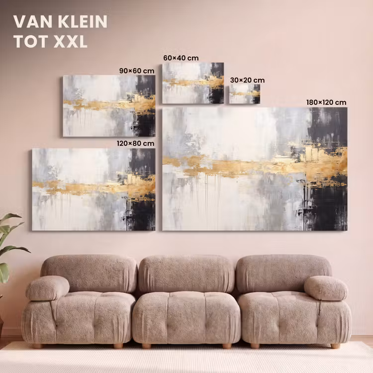 Canvas schilderij - Goud - Luxe - Acryl - Kunst — 7